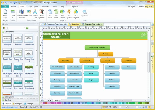 Free Easy organizational Chart Template Of Easy organizational Chart Creator