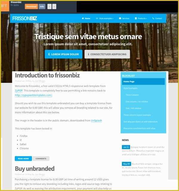 Free Easy Website Templates Of Simple Website Templates