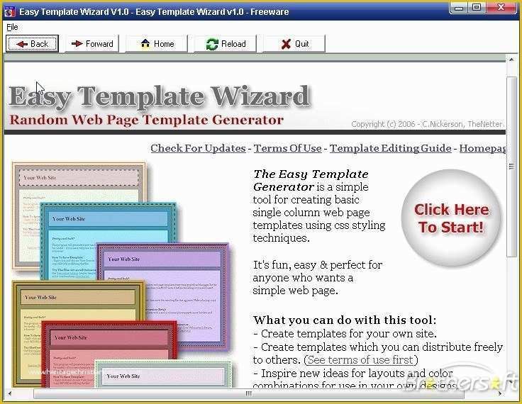 Free Easy Website Templates Of Web Page Templates