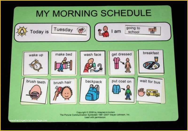 Free Ebay Billboard Template Of School Morning Daily Schedule Routine Adhd organization