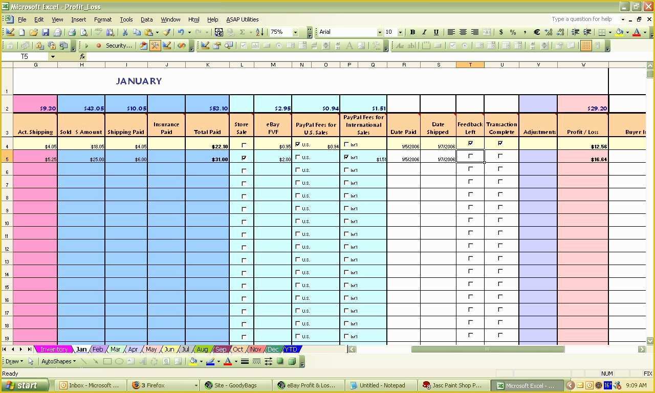 Free Ebay Inventory Spreadsheet Template Of Ebay Spreadsheet Throughout Ebay Inventory Excel Template