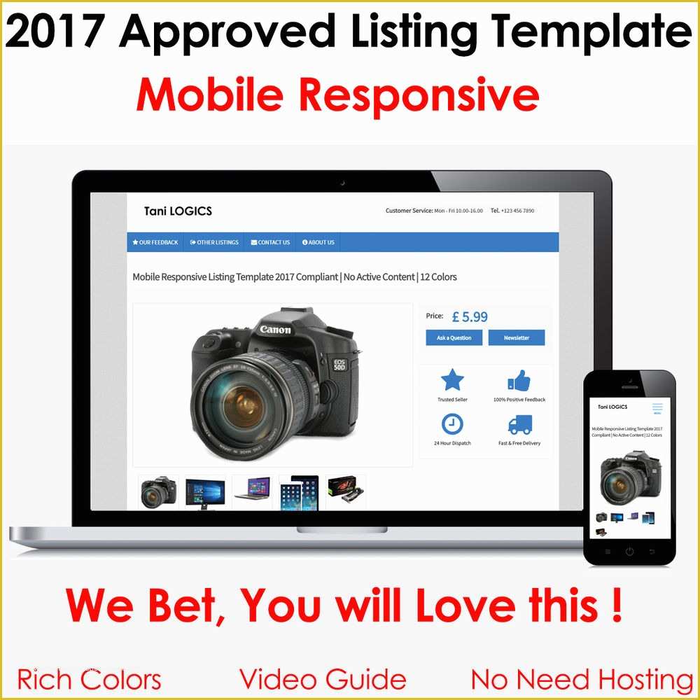 Free Ebay Listing Templates 2017 Of Ebay Listing Template Auction HTML Professional Mobile