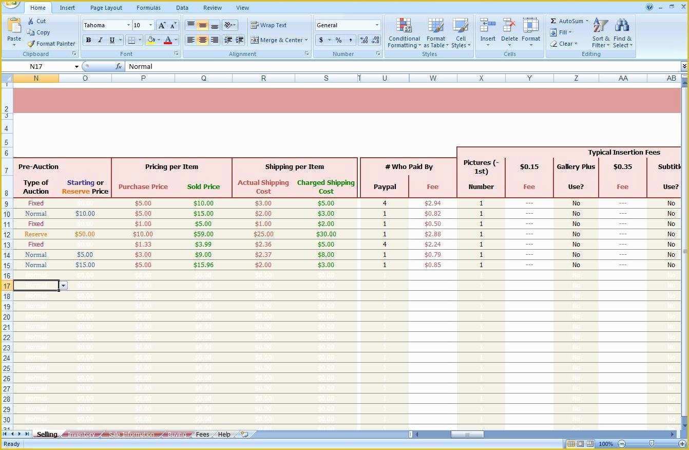 Free Ebay Sales Templates Of Free Ebay Accounting Spreadsheet Ebay Spreadsheet Template