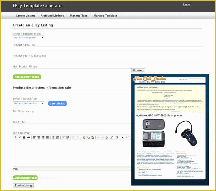 Free Ebay Template Maker Of Ebay Template Generator