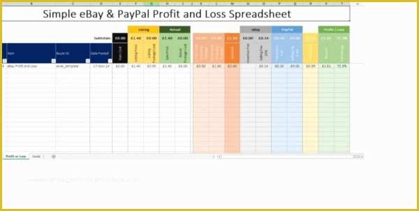 Free Ebay Templates 2017 Of Ebay Spreadsheet Template Spreadsheet Templates for