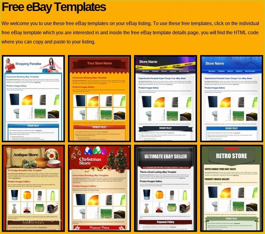 Free Ebay Templates HTML Download Of Free Ebay Templates