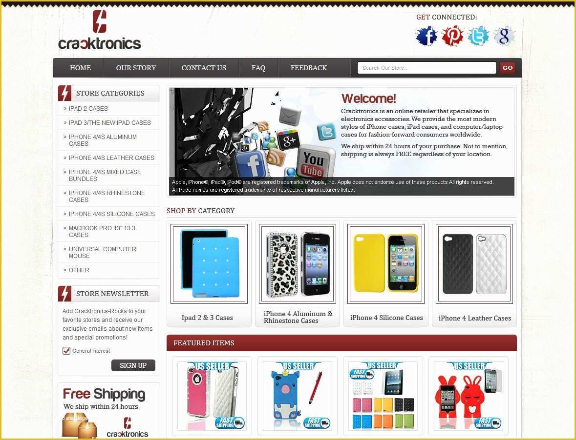 Free Ebay Templates Of Ebay Store Design for Cracktronics Cellular Accessories
