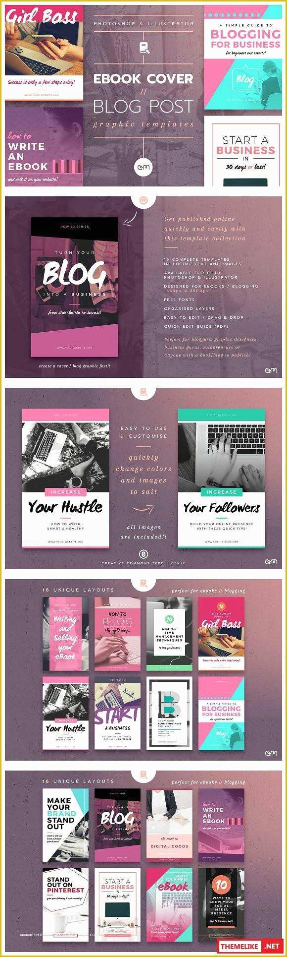 Free Ebook Cover Templates for Photoshop Of Creativemarket Ebook Cover Blog Post Graphics