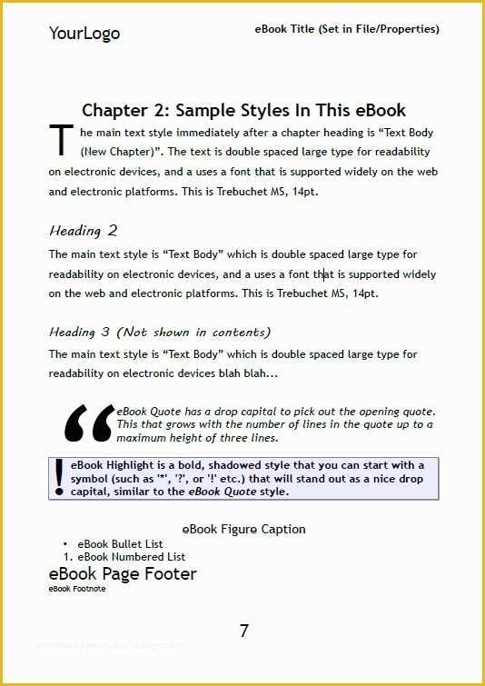 Free Ebook Templates for Microsoft Word Of Download Free software How to format An Ebook In