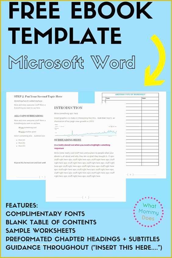 Free Ebook Templates for Microsoft Word Of Free Ebook Template Preformatted Word Document