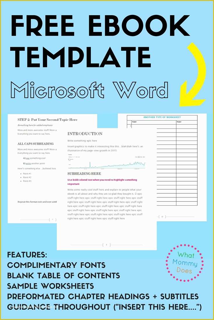 Free Ebook Templates for Word Of Free Ebook Template Preformatted Word Document What