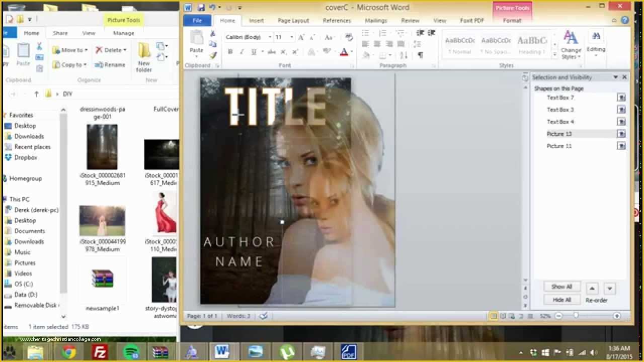 Free Ebook Templates for Word Of How to Make A Kindle Book Cover In Ms Word 3