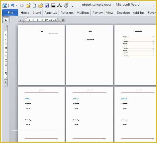 Free Ebook Templates for Word Of Microsoft Word Ebook Template Kezofo