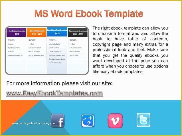 Free Ebook Templates for Word Of Ms Word Ebook Template