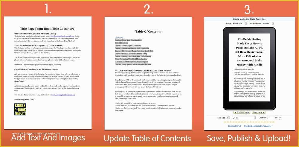 Free Ebook Templates for Word Of Number 1 Kindle Template