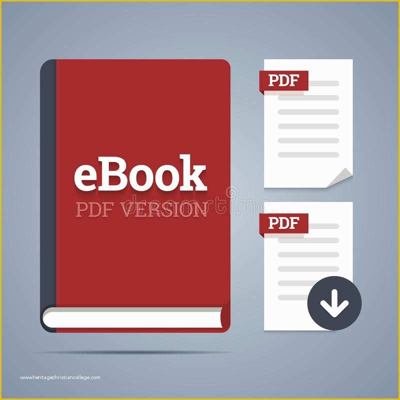 Free Ebook Templates Of Ebook Template with Pdf Label Stock Vector Illustration