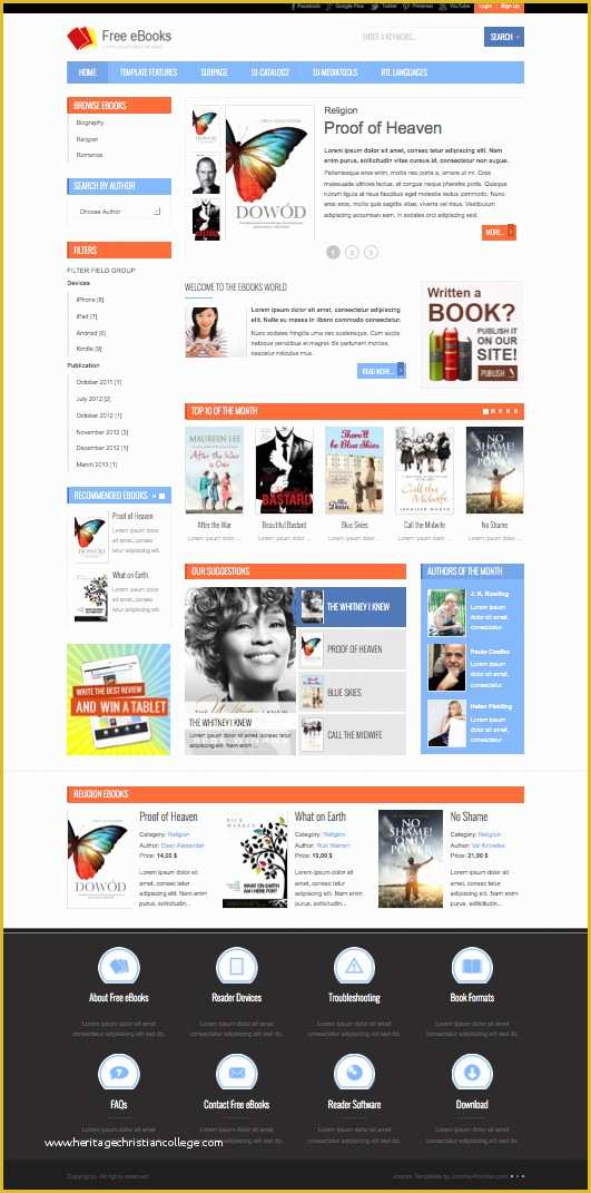 Free Ebook Templates Of Jm Free Ebooks Joomla Template Create Downloadable