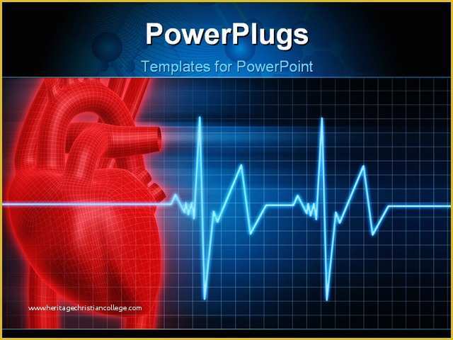 Free Ecg Powerpoint Templates Of 3d Rendered Anatomy Illustration Of A Human Red Heart