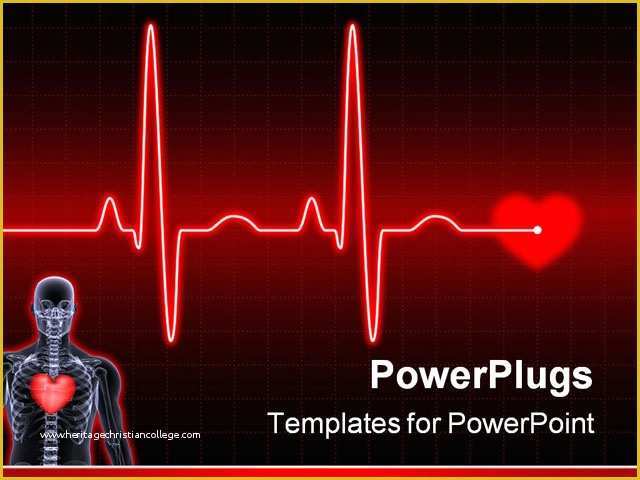 Free Ecg Powerpoint Templates Of Powerpoint Template Digital Human Body with Heard and