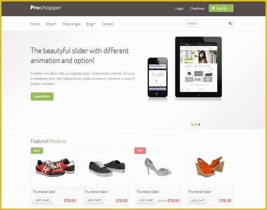 Free Ecommerce HTML Template Of 33 Free and Premium HTML Css E Merce Website Templates