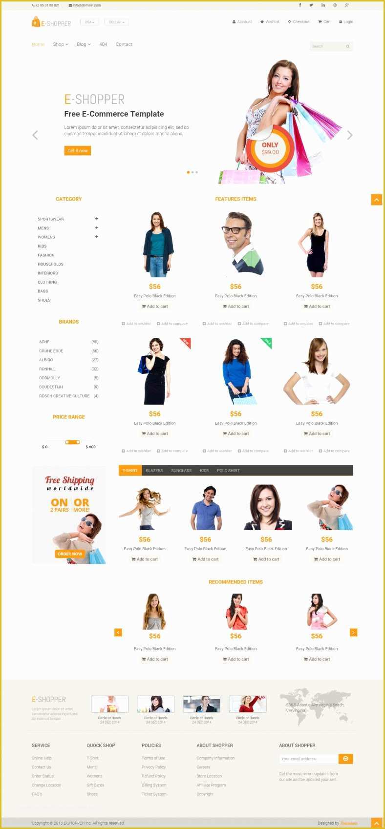 Free Ecommerce HTML Template Of 9 Free E Merce Website Templates