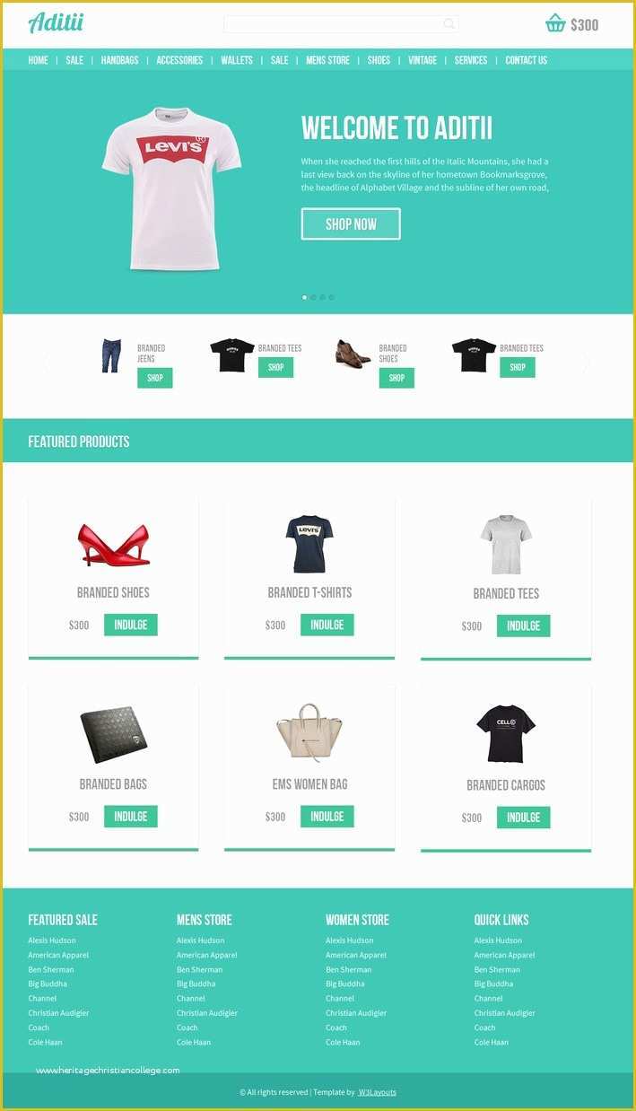 Free Ecommerce HTML Template Of Free Template E Merce with Responsive Design