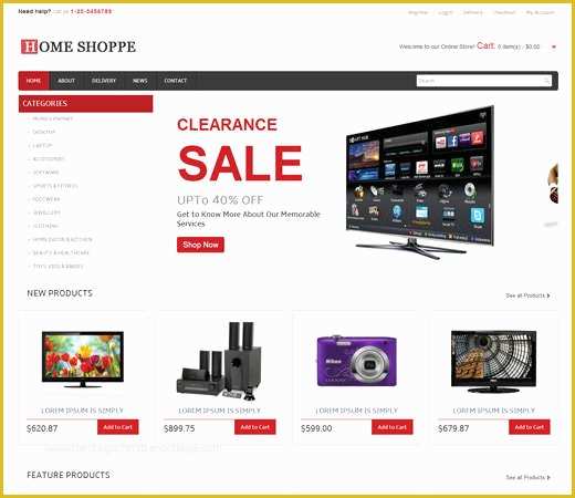 Free Ecommerce Store Template Of Download 40 Free HTML E Merce Website Templates Xdesigns