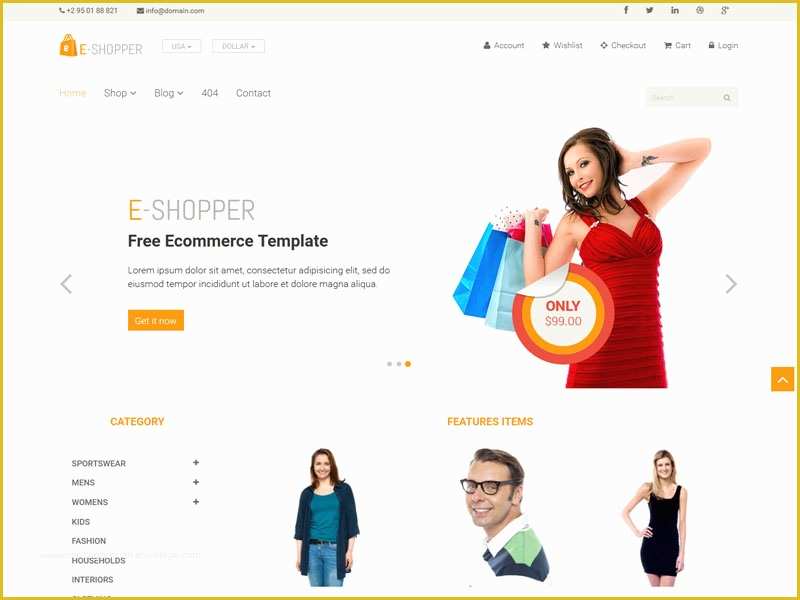 Free Ecommerce Template Wordpress Of E Shopper Free E Merce HTML Template