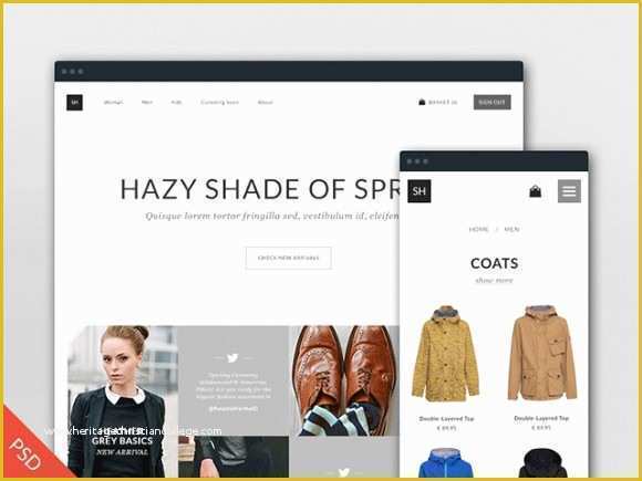 Free Ecommerce Template Wordpress Of Free Psd E Merce Template Freebiesbug