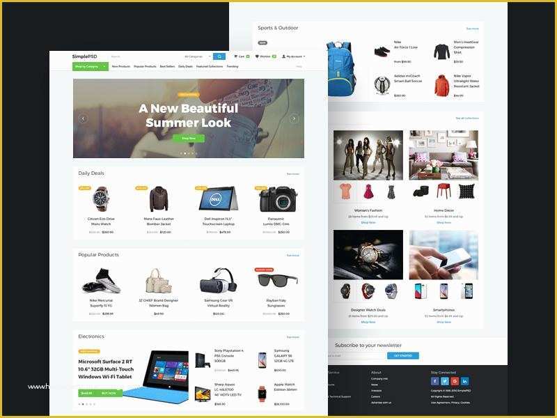 Free Ecommerce Website Templates Of 20 Elegant &amp; Free E Merce Psd Website Templates