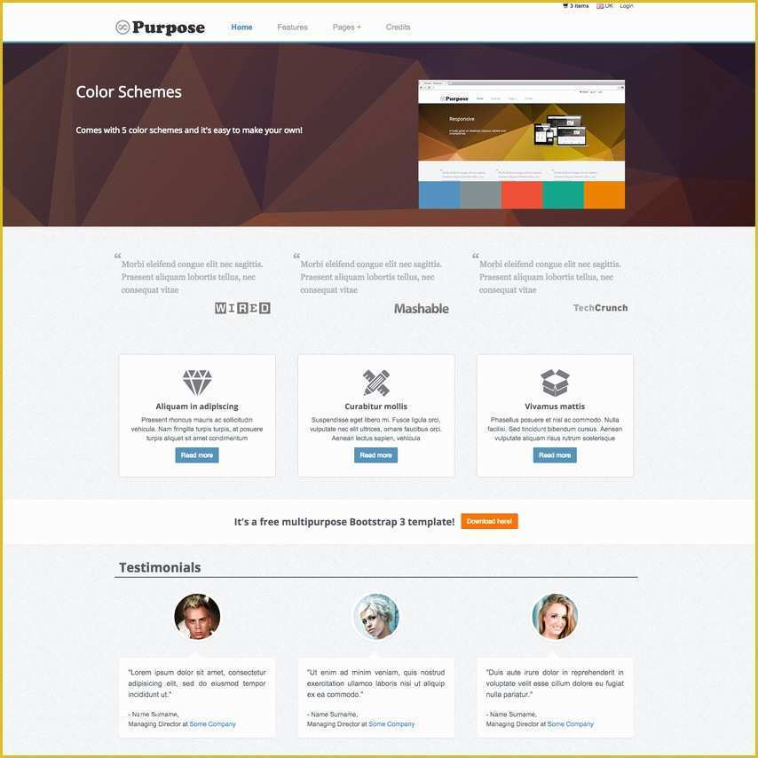 Free Ecommerce Website Templates Of Mpurpose Free Responsive E Merce Website Template