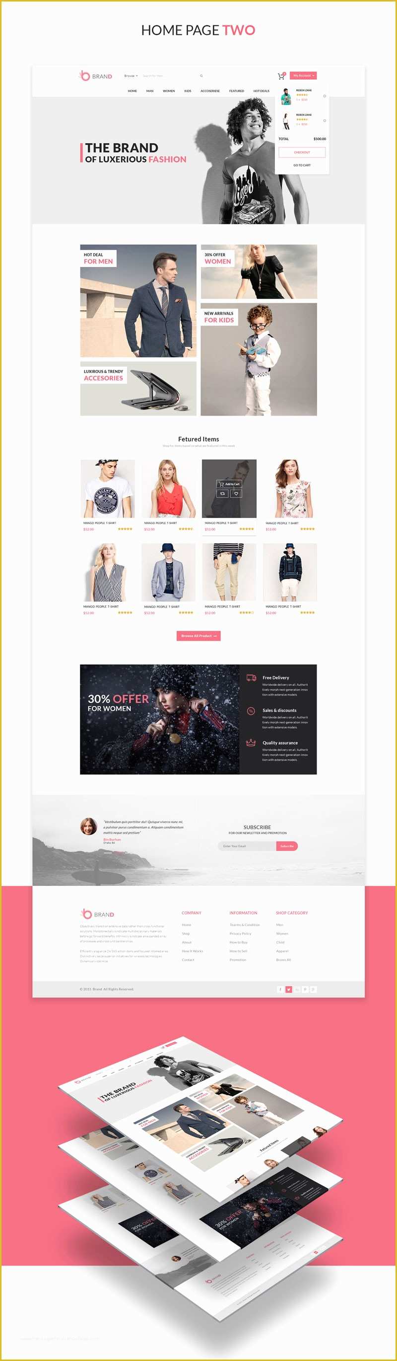 Free Ecommerce Website Templates Shopping Cart Download Of Brand Fashion Store Shopping Cart Psd Template Free Download