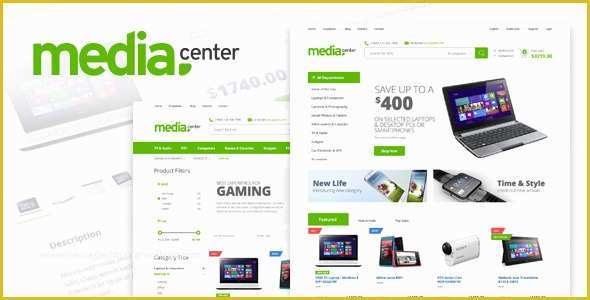 Free Ecommerce Website Templates Shopping Cart Download Of Media Center Electronic E Merce HTML Template by