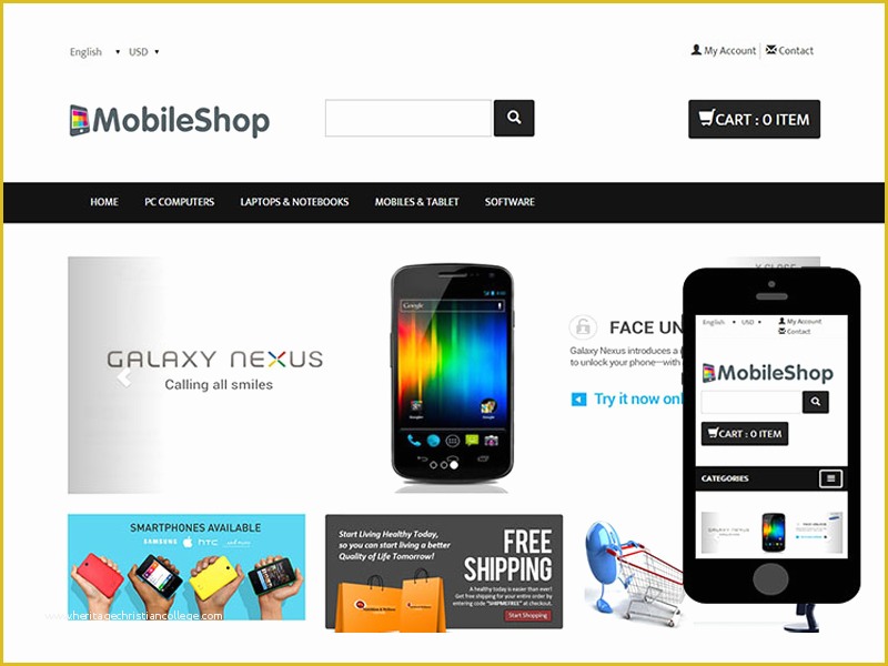Free Ecommerce Website Templates Shopping Cart Download Of Mobileshop – E Merce Bootstrap Web Template