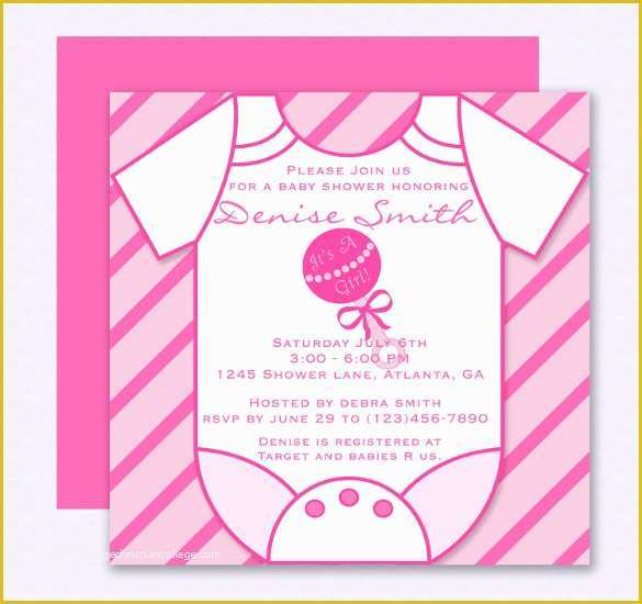 Free Editable Baby Shower Invitation Templates Of 14 Esie Invitation Template Free Psd Vector Eps Ai