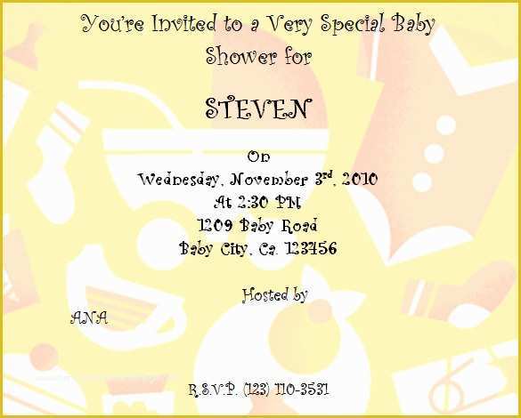 Free Editable Baby Shower Invitation Templates Of 50 Microsoft Invitation Templates Free Samples