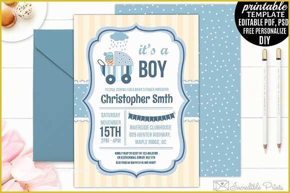 Free Editable Baby Shower Invitation Templates Of Boy Baby Shower Invitation Template Invitation Templates