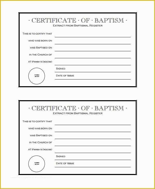 Free Editable Baptism Certificate Template Of 21 Sample Baptism Certificate Templates Free Sample