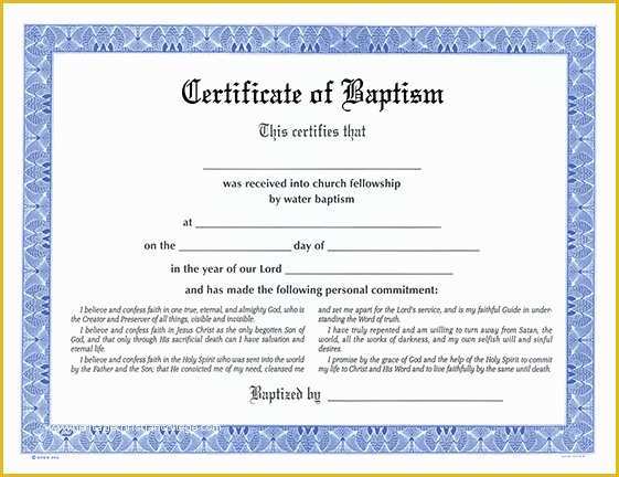 Free Editable Baptism Certificate Template Of Christian Light Publications
