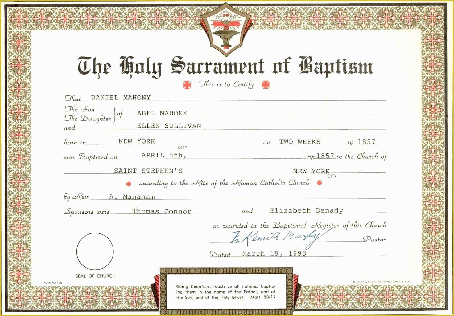 Free Editable Baptism Certificate Template Of Inspirational Trend Free Blank Certificates Templates