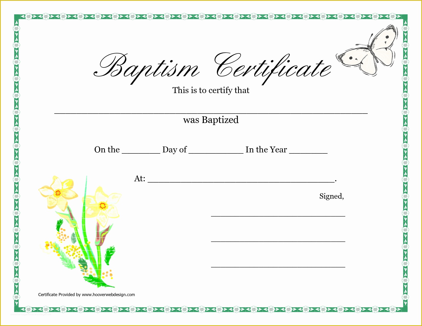 Free Editable Baptism Certificate Template Of Printable Certificate Pdfs Baptism