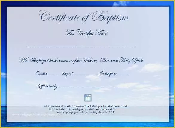 Free Editable Baptism Certificate Template Of Word Certificate Template 49 Free Download Samples