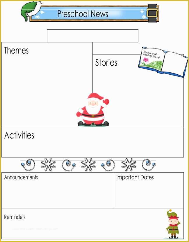 Free Editable Christmas Newsletter Templates Of 16 Preschool Newsletter Templates Easily Editable and