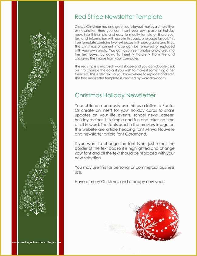 Free Editable Christmas Newsletter Templates Of 9 Christmas Newsletter Templates to Create Printable and