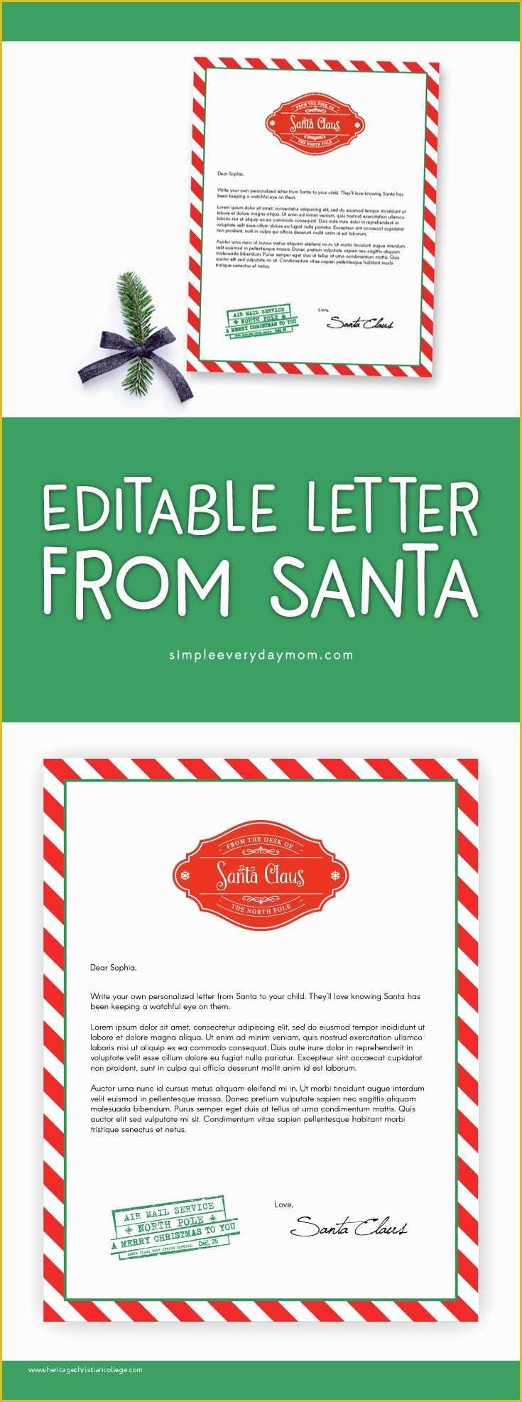 Free Editable Christmas Newsletter Templates Of the 25 Best Letter From Santa Template Ideas On Pinterest