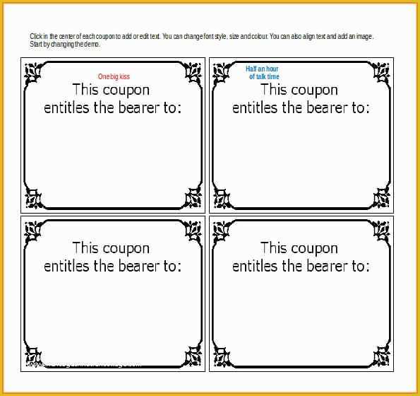 Free Editable Coupon Template Of 17 Blank Coupons Templates