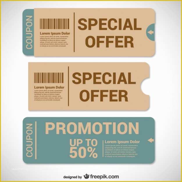 Free Editable Coupon Template Of Fer Coupons Templates Vector