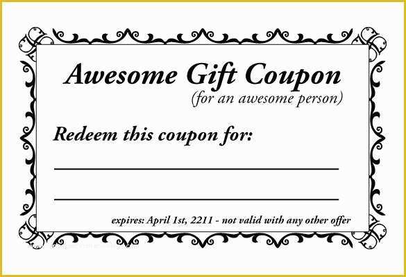 Free Editable Coupon Template Of Homemade Coupon Templates – 23 Free Pdf format Download