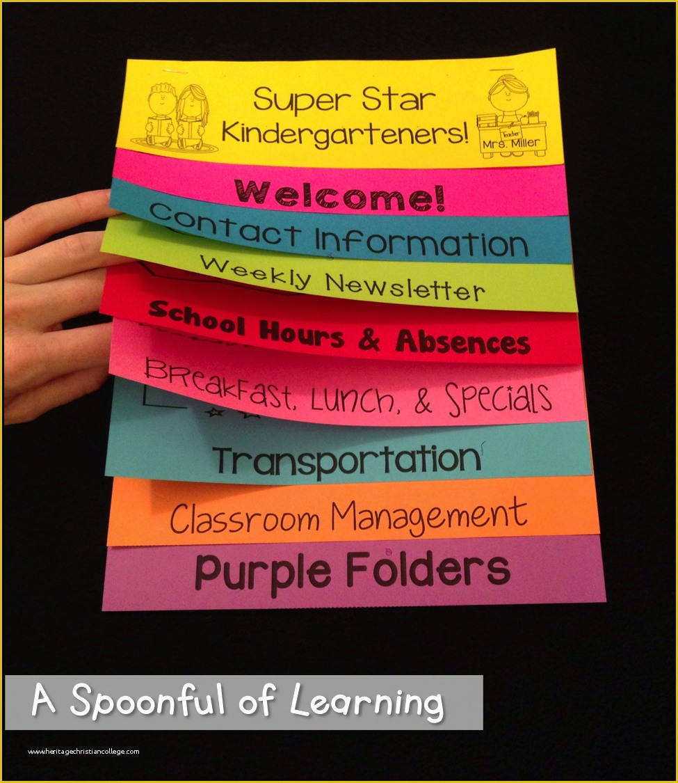 Free Editable Flip Book Template Of A Spoonful Of Learning Meet the Teacher Night &amp; Freebies