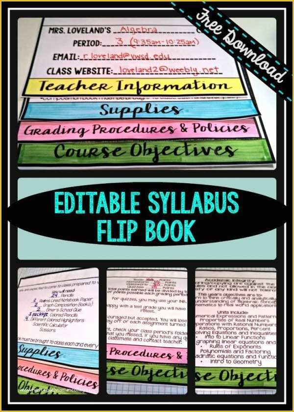 Free Editable Flip Book Template Of Free Editable Powerpoint for Creating A Flip Book Syllabus